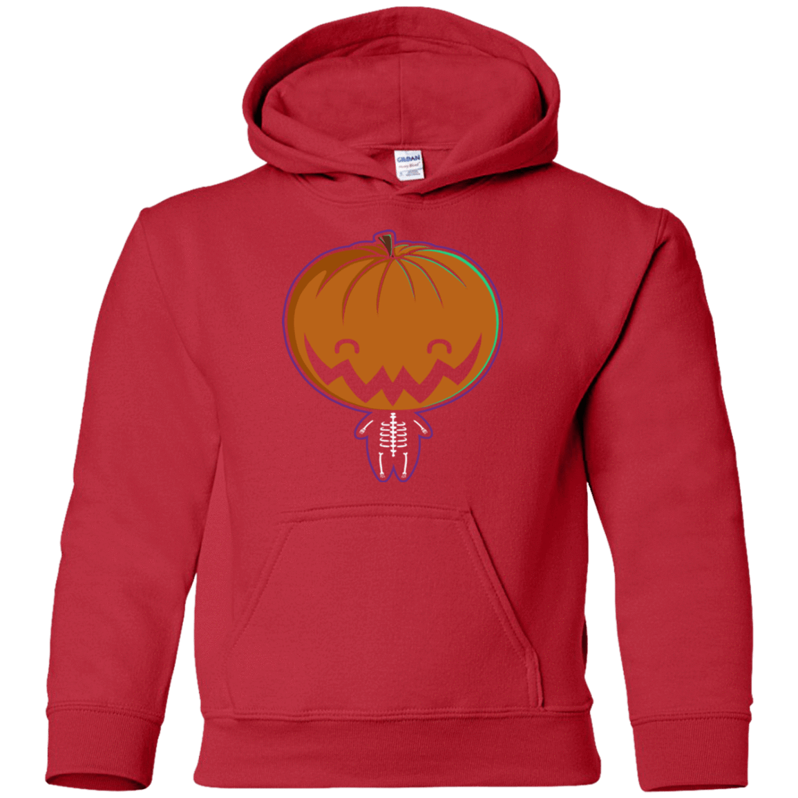 Sweatshirts Red / YS Pumpkin Head Youth Hoodie