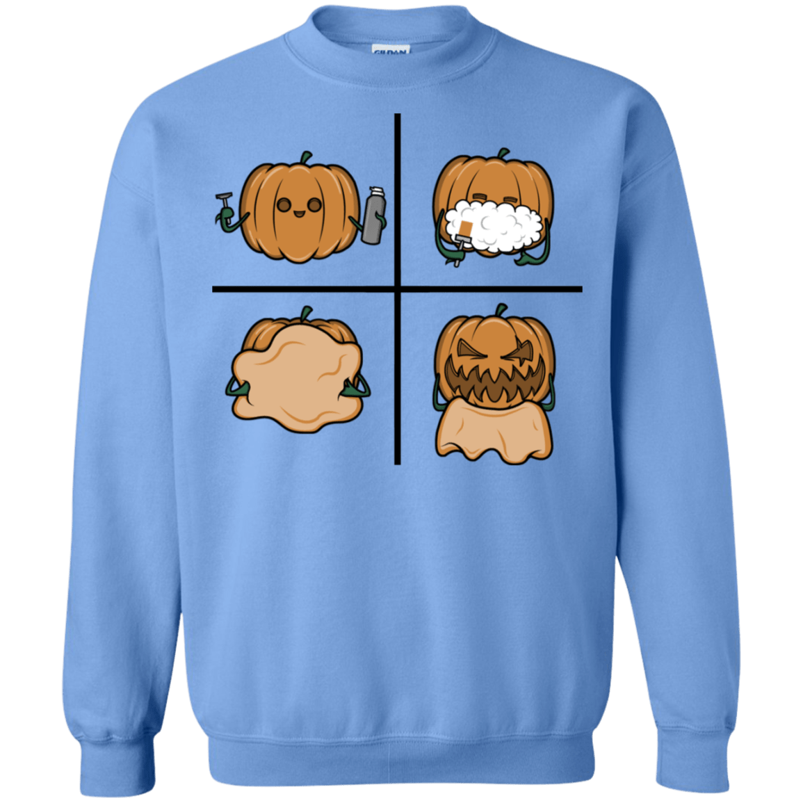 Sweatshirts Carolina Blue / S Pumpkin Shave Crewneck Sweatshirt