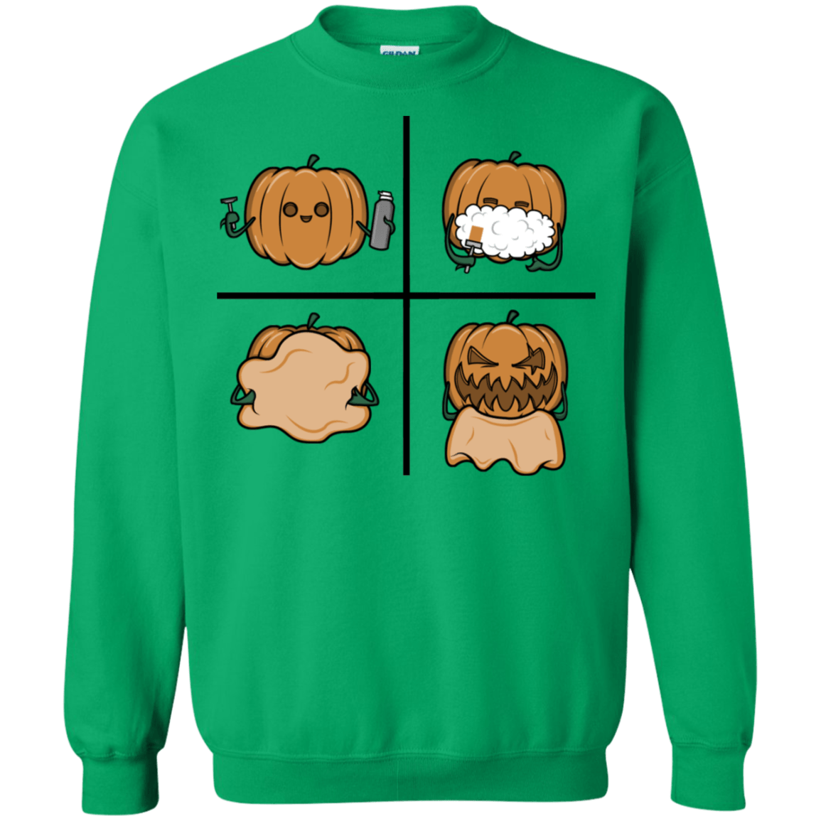 Sweatshirts Irish Green / S Pumpkin Shave Crewneck Sweatshirt