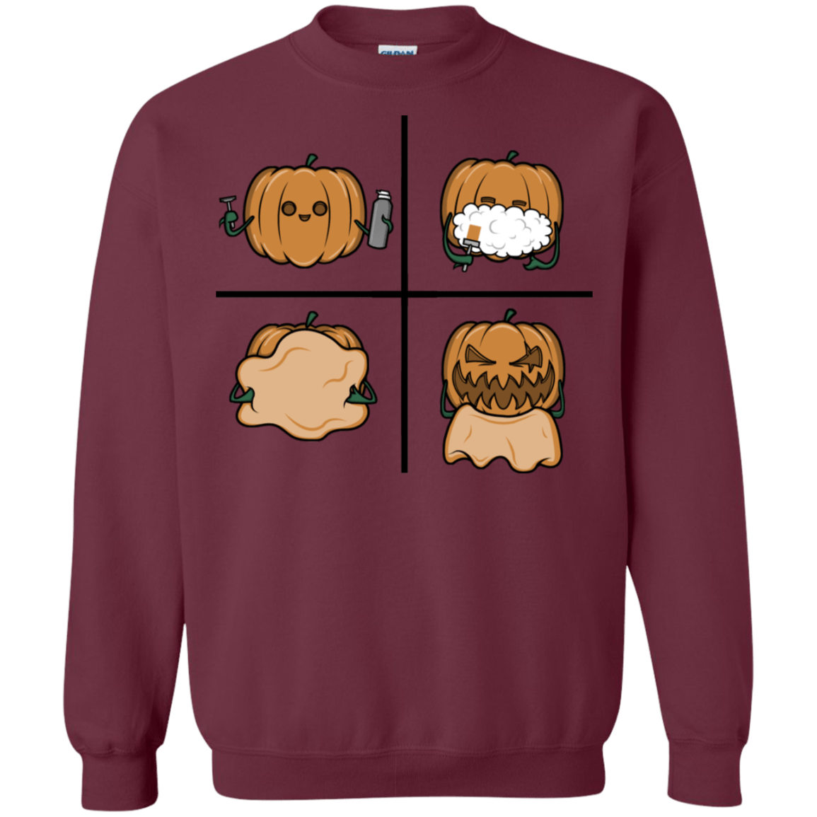 Sweatshirts Maroon / S Pumpkin Shave Crewneck Sweatshirt