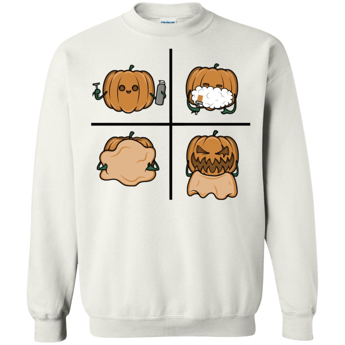 Sweatshirts White / S Pumpkin Shave Crewneck Sweatshirt