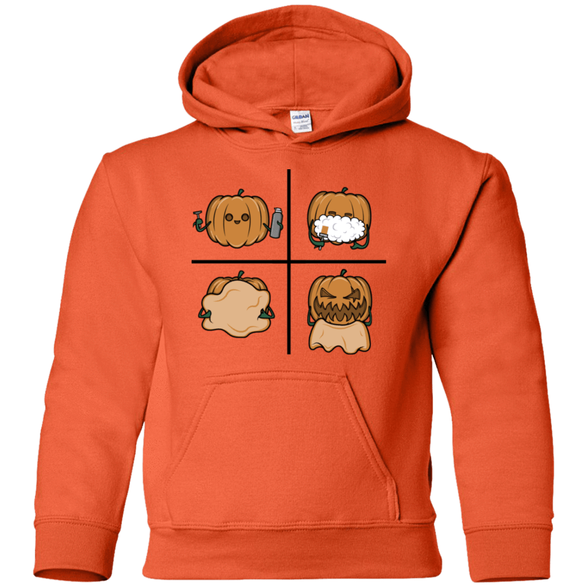 Sweatshirts Orange / YS Pumpkin Shave Youth Hoodie