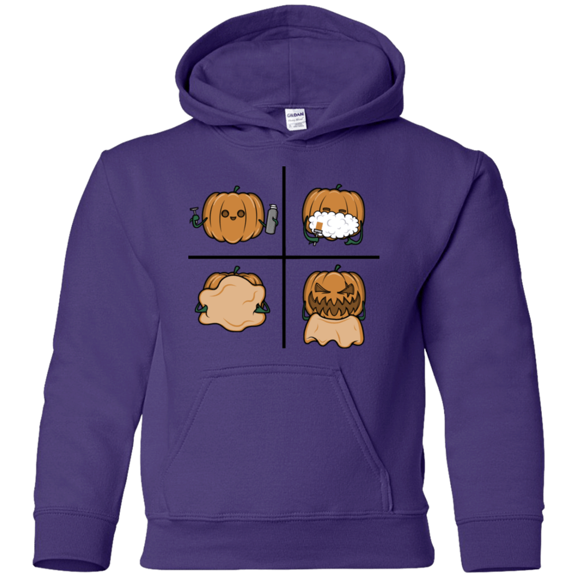 Sweatshirts Purple / YS Pumpkin Shave Youth Hoodie