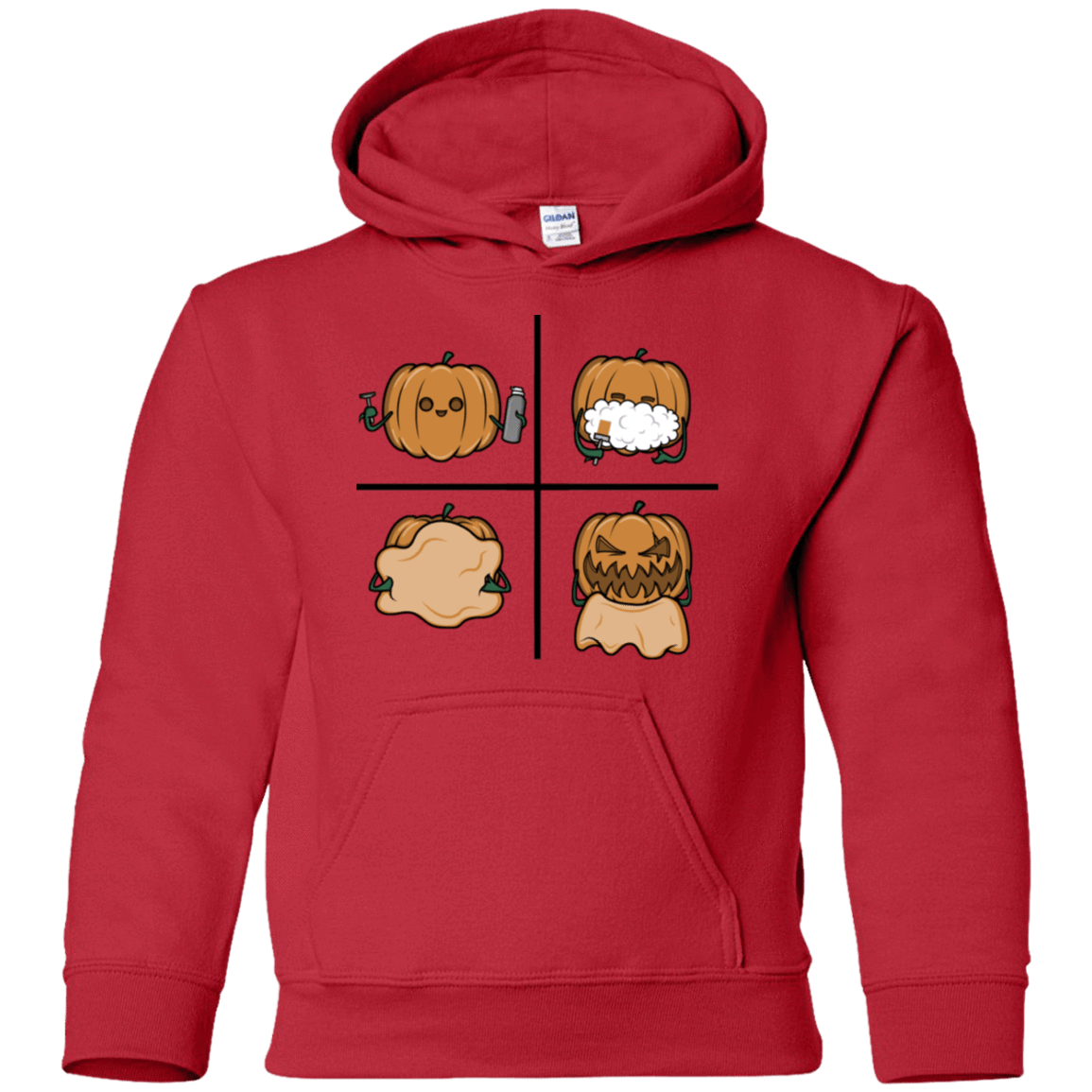 Sweatshirts Red / YS Pumpkin Shave Youth Hoodie