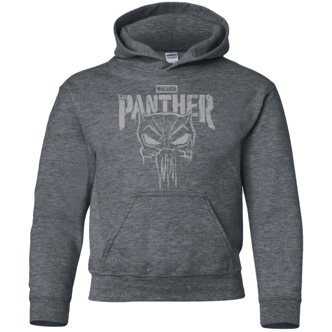 Sweatshirts Dark Heather / YS Punish Enemies Of Wakanda Youth Hoodie