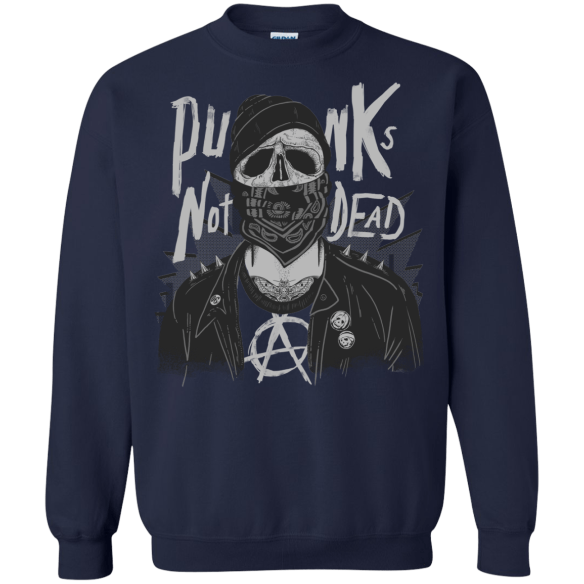 Sweatshirts Navy / S PUNK SKULL Crewneck Sweatshirt