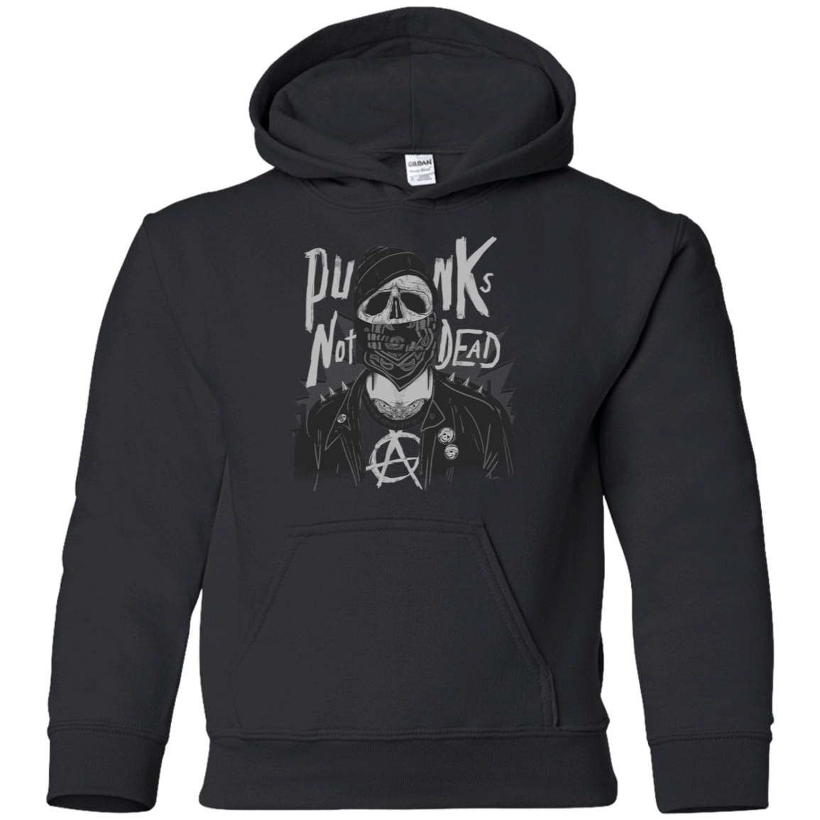 Sweatshirts Black / YS PUNK SKULL Youth Hoodie