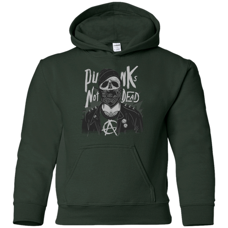 Sweatshirts Forest Green / YS PUNK SKULL Youth Hoodie