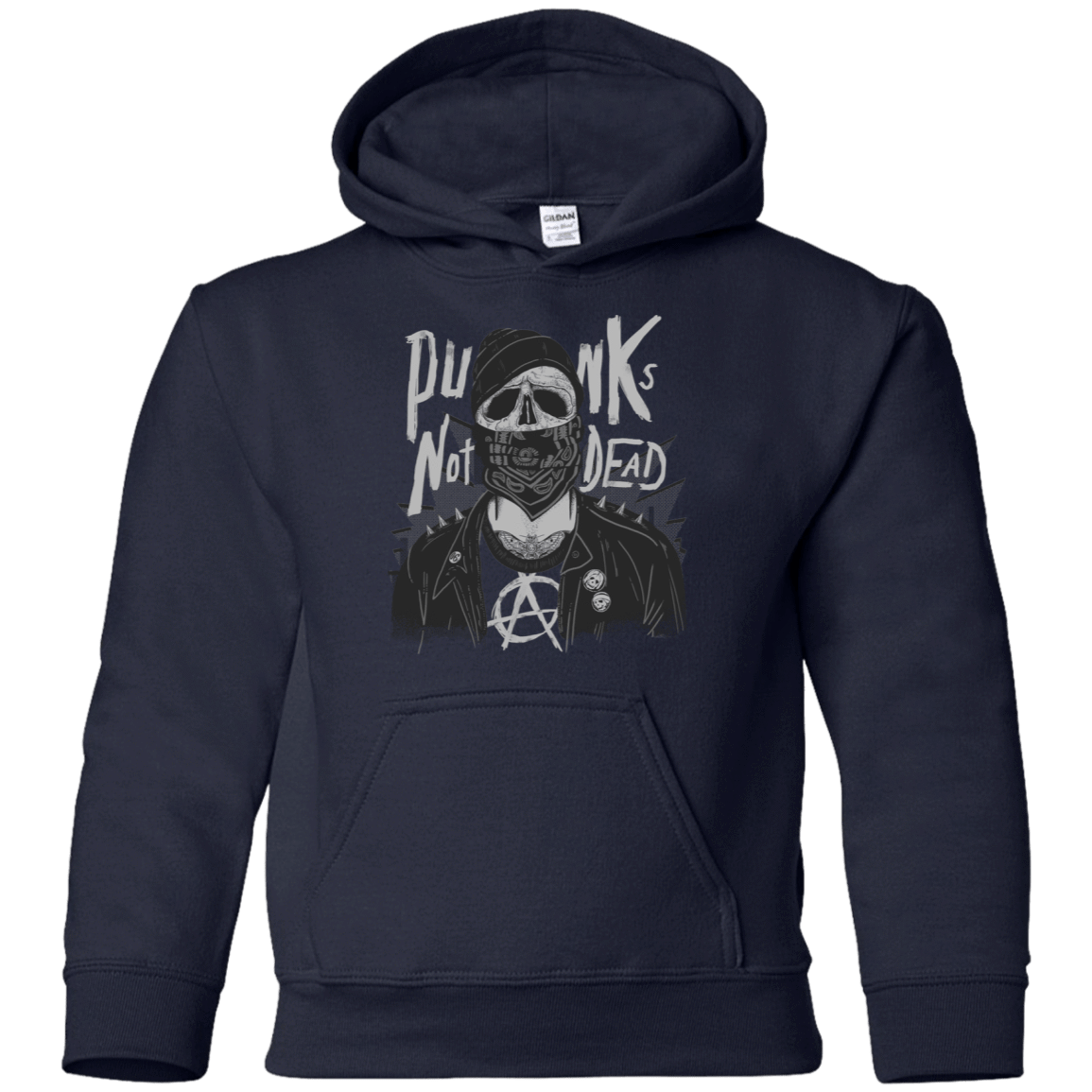 Sweatshirts Navy / YS PUNK SKULL Youth Hoodie