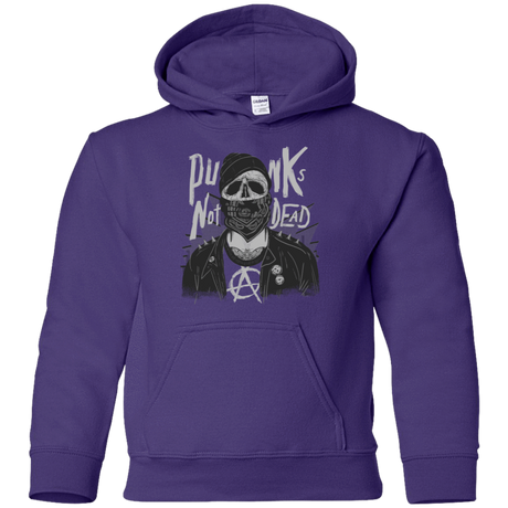 Sweatshirts Purple / YS PUNK SKULL Youth Hoodie