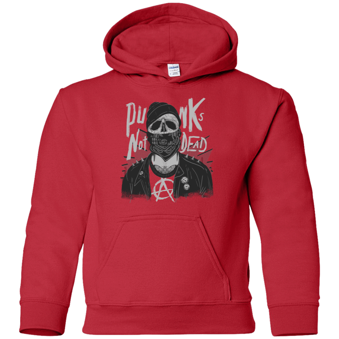 Sweatshirts Red / YS PUNK SKULL Youth Hoodie