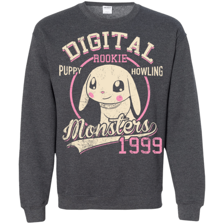 Sweatshirts Dark Heather / Small Puppy Howling Crewneck Sweatshirt