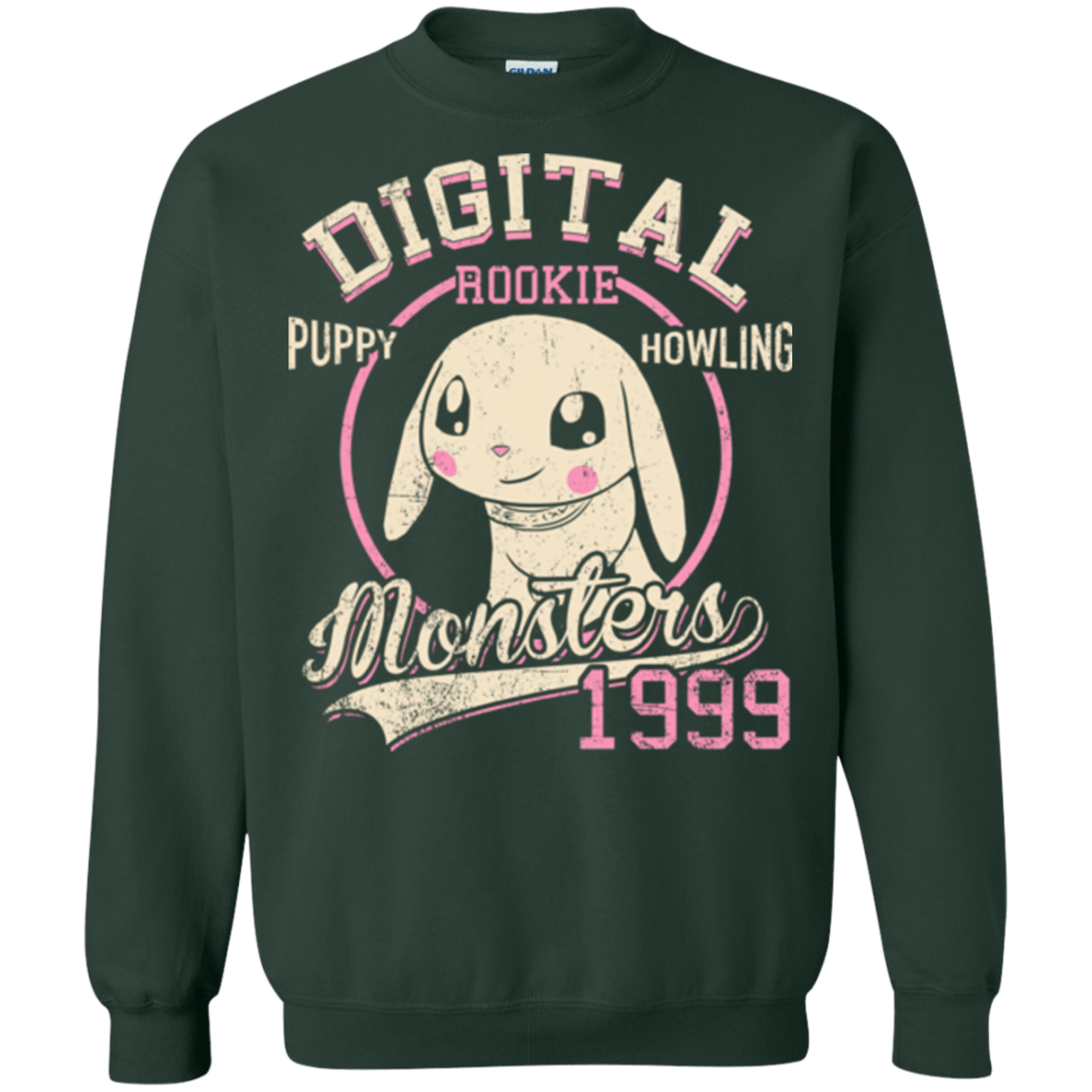 Sweatshirts Forest Green / Small Puppy Howling Crewneck Sweatshirt
