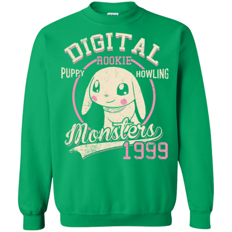 Sweatshirts Irish Green / Small Puppy Howling Crewneck Sweatshirt