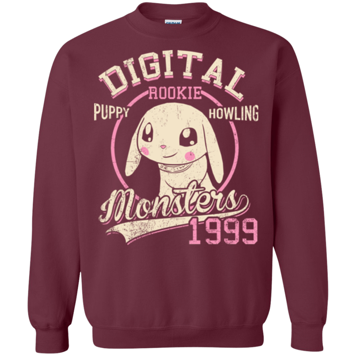 Sweatshirts Maroon / Small Puppy Howling Crewneck Sweatshirt