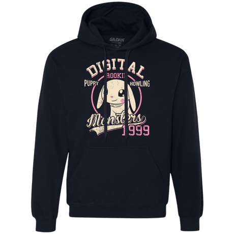 Sweatshirts Navy / Small Puppy Howling Premium Fleece Hoodie