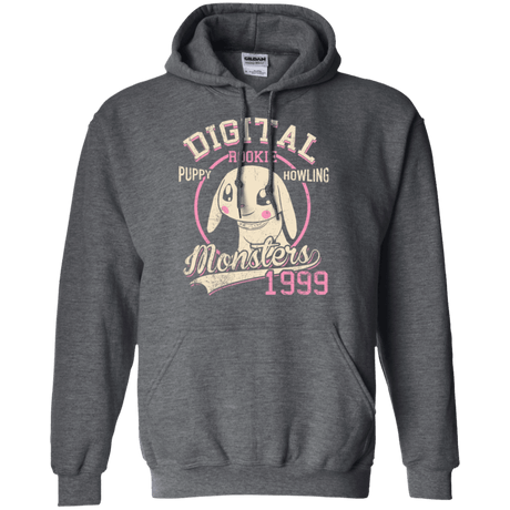 Sweatshirts Dark Heather / Small Puppy Howling Pullover Hoodie