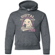 Sweatshirts Dark Heather / YS Puppy Howling Youth Hoodie