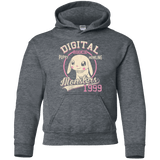 Sweatshirts Dark Heather / YS Puppy Howling Youth Hoodie