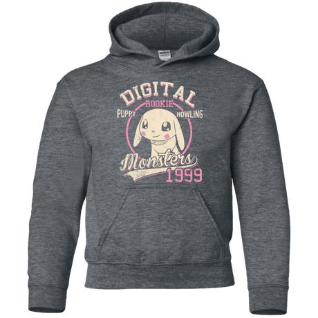 Sweatshirts Dark Heather / YS Puppy Howling Youth Hoodie