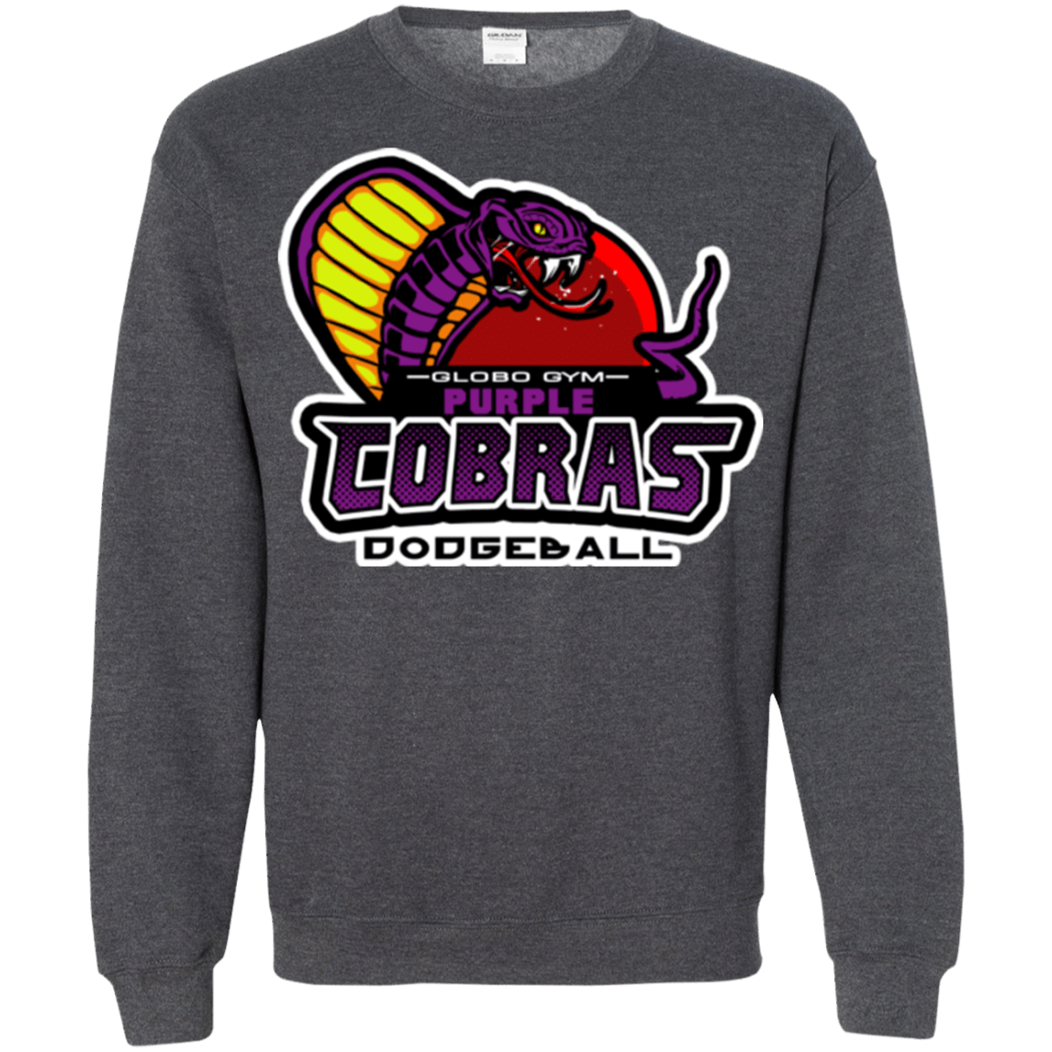 Sweatshirts Dark Heather / Small Purple Cobras Crewneck Sweatshirt