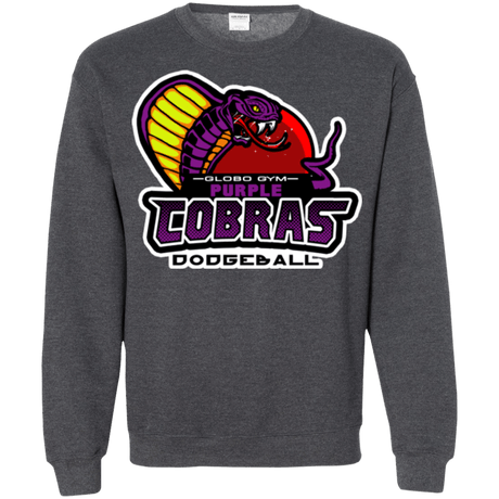 Sweatshirts Dark Heather / Small Purple Cobras Crewneck Sweatshirt
