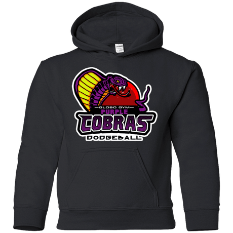 Sweatshirts Black / YS Purple Cobras Youth Hoodie