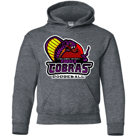 Sweatshirts Dark Heather / YS Purple Cobras Youth Hoodie