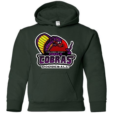 Sweatshirts Forest Green / YS Purple Cobras Youth Hoodie