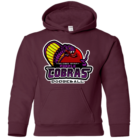 Sweatshirts Maroon / YS Purple Cobras Youth Hoodie