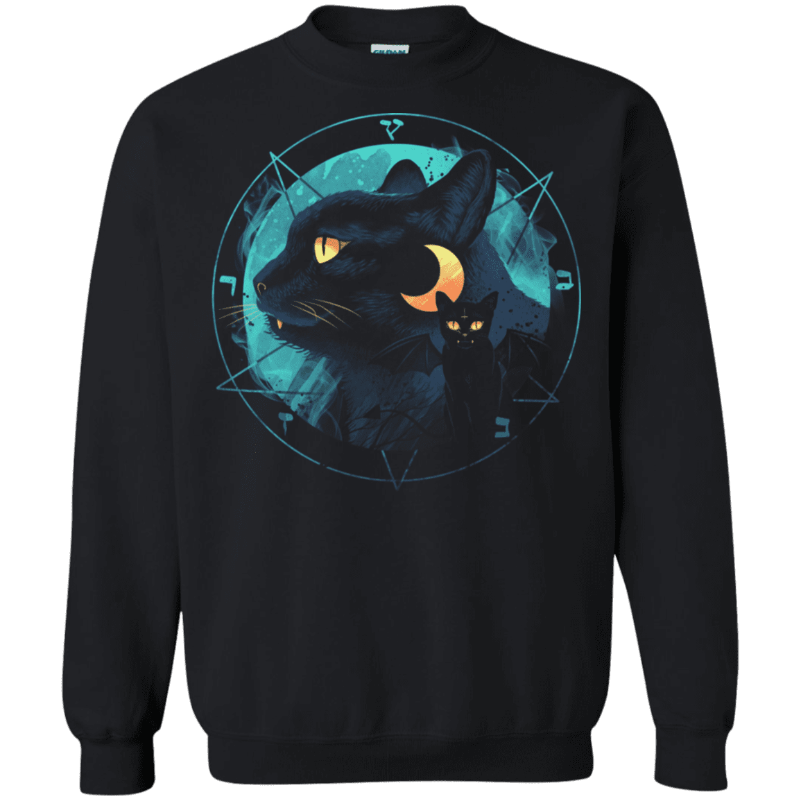 Sweatshirts Black / S Puss the Evil Cat Crewneck Sweatshirt