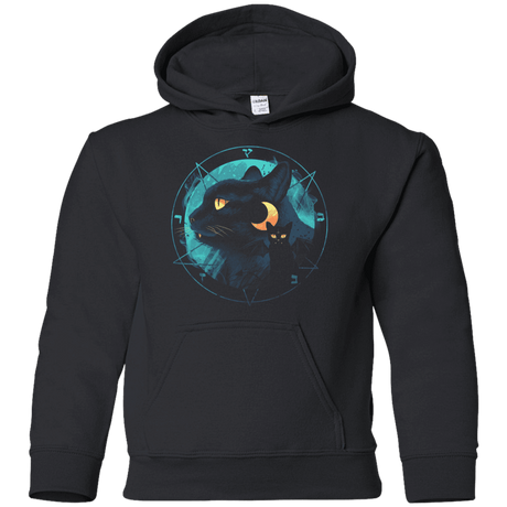 Sweatshirts Black / YS Puss the Evil Cat Youth Hoodie