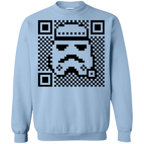 Sweatshirts Light Blue / Small QR trooper Crewneck Sweatshirt