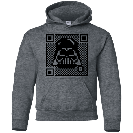Sweatshirts Dark Heather / YS QR vader Youth Hoodie