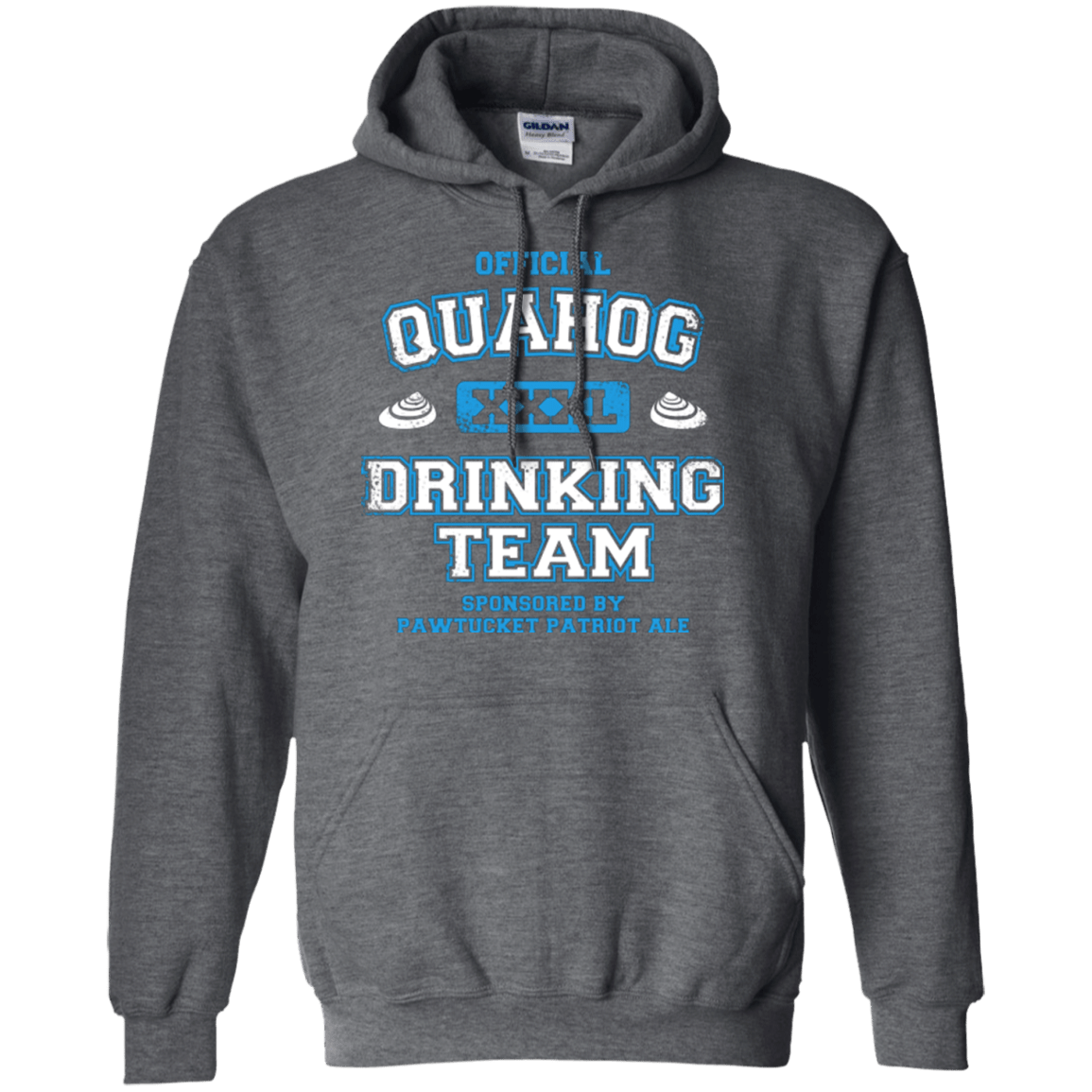 Sweatshirts Dark Heather / Small Quahog Drinking Team Pullover Hoodie