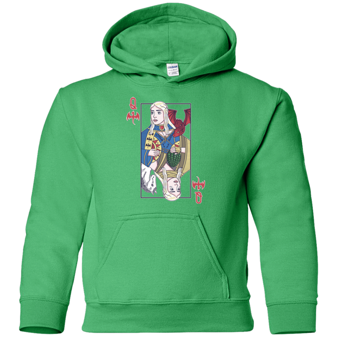Sweatshirts Irish Green / YS Queen of Dragons Youth Hoodie