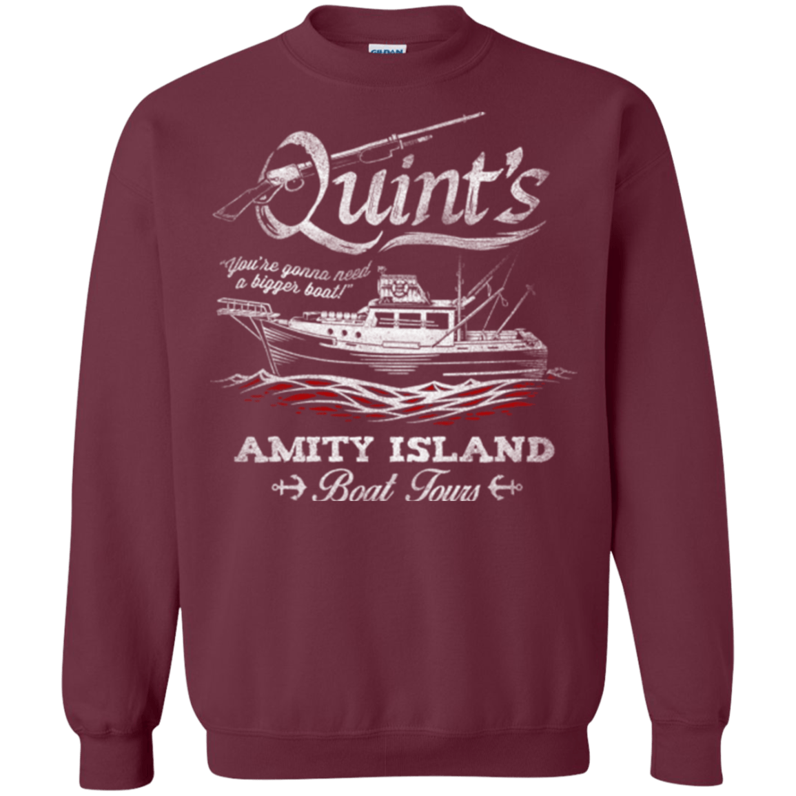 Sweatshirts Maroon / Small Quints Boat Tours Crewneck Sweatshirt