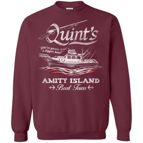 Sweatshirts Maroon / Small Quints Boat Tours Crewneck Sweatshirt