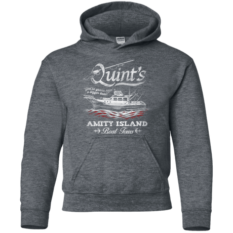 Sweatshirts Dark Heather / YS Quints Boat Tours Youth Hoodie