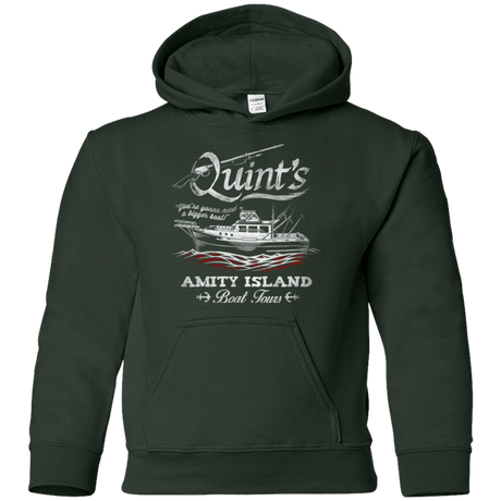 Sweatshirts Forest Green / YS Quints Boat Tours Youth Hoodie