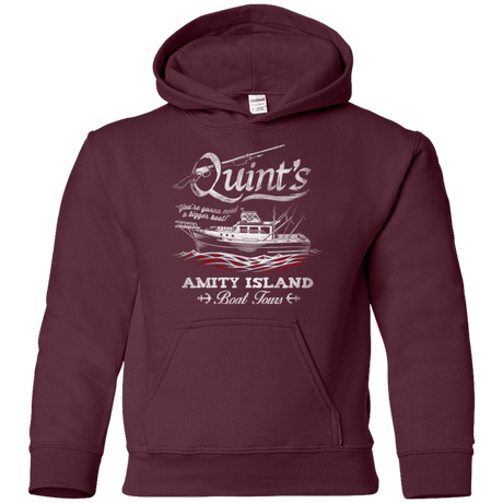 Sweatshirts Maroon / YS Quints Boat Tours Youth Hoodie