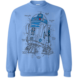 Sweatshirts Carolina Blue / S R2D2 Plan Crewneck Sweatshirt