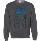 Sweatshirts Dark Heather / S R2D2 Plan Crewneck Sweatshirt