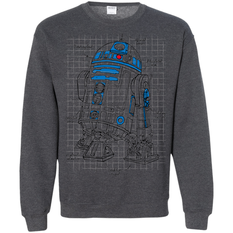 Sweatshirts Dark Heather / S R2D2 Plan Crewneck Sweatshirt