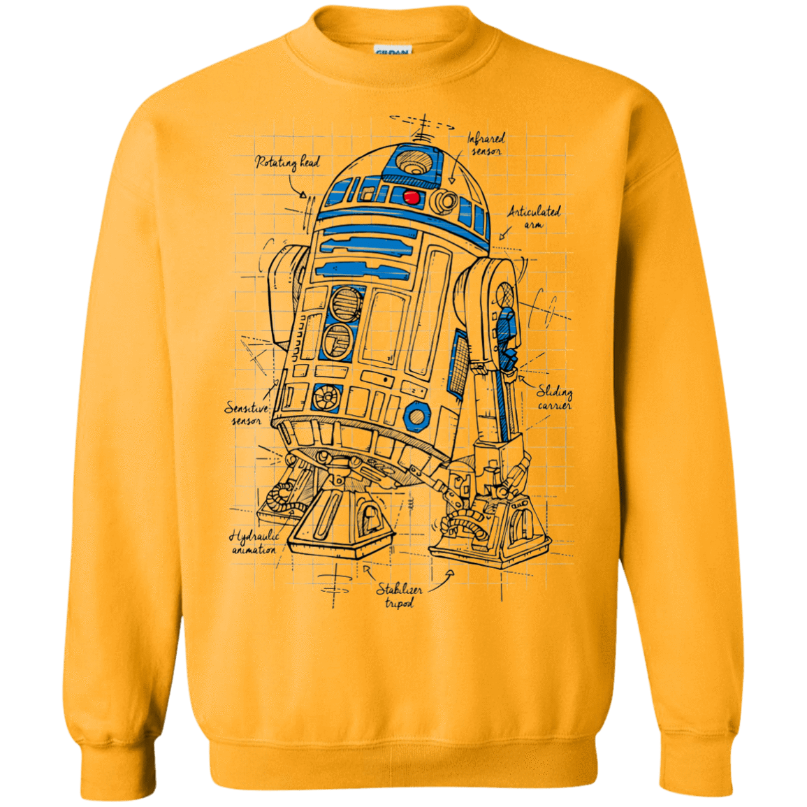 Sweatshirts Gold / S R2D2 Plan Crewneck Sweatshirt