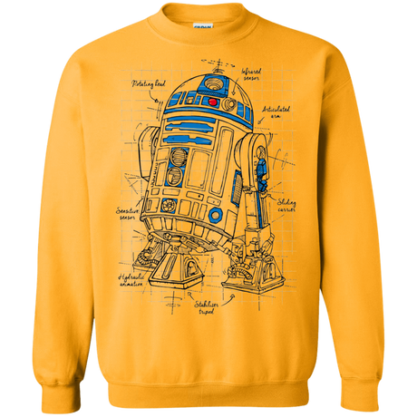 Sweatshirts Gold / S R2D2 Plan Crewneck Sweatshirt