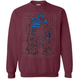 Sweatshirts Maroon / S R2D2 Plan Crewneck Sweatshirt