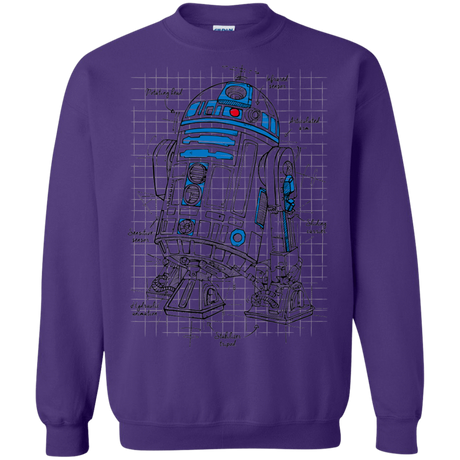 Sweatshirts Purple / S R2D2 Plan Crewneck Sweatshirt