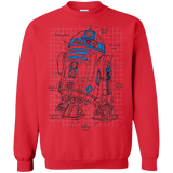 Sweatshirts Red / S R2D2 Plan Crewneck Sweatshirt