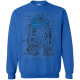 Sweatshirts Royal / S R2D2 Plan Crewneck Sweatshirt